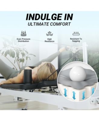 Foldable Reformer Pilates Machine for Home Use – Dual Resistance System (Springs & Cords), Includes Jump Board for Full-Body Home Workouts