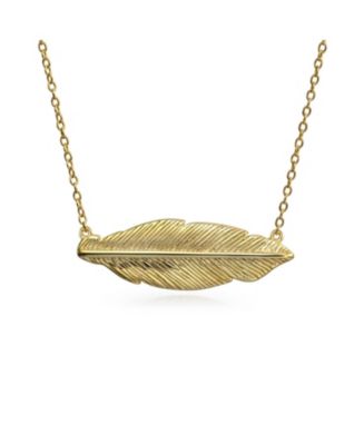 Bling Jewelry Collana Con Ciondolo Foglia In Argento 925 Ossidato – Stile Boho Nativo Americano, Catena Inclusa, 16-18 Pollici