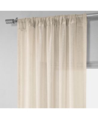 Textured Faux Linen Sheer Curtain