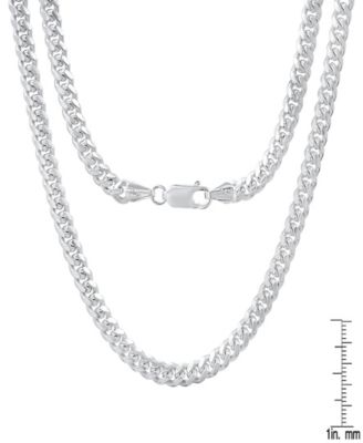 Unisex Sterling Silver Cuban Link Chain Necklace