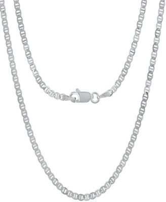 Unisex Sterling Silver Mariner Superflat Necklace