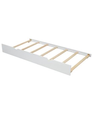 Wood Full Size platform bed with Trundle, Shelves and Storage Headboard