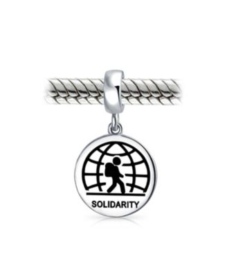 Symbol of Solidarity Dangle Charm Bead Sterling Silver for Immigrant Support