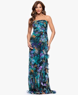 XSCAPE - Women's Printed Sleeveless Maxi Dress