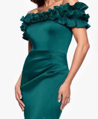 Women's Ruffled Off-The-Shoulder Long Dress