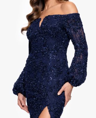 Women's Off-The-Shoulder Long Sheath Dress