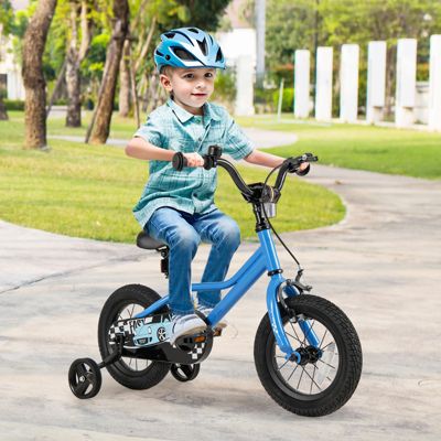 Slickblue Kids Bike with Removable Training Wheels Adjustable for Growing Riders