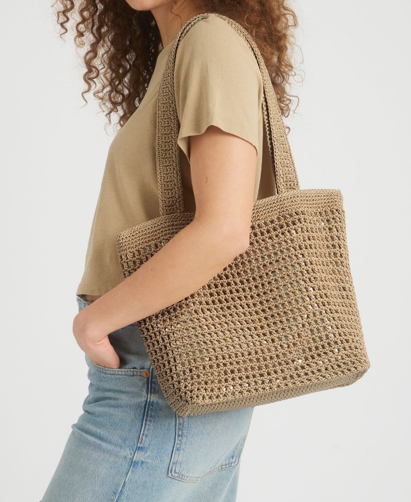 Женская сумка The Sak Casual Classics Crochet, цвет: Коричневый / Золотой — фото 7