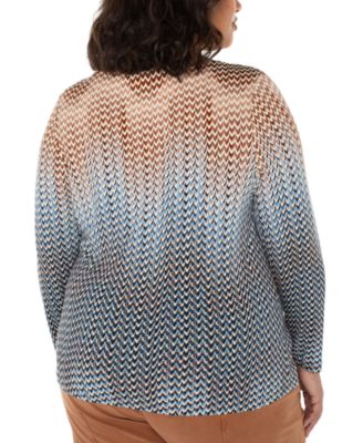 Trendy Plus Size Printed Knit Top