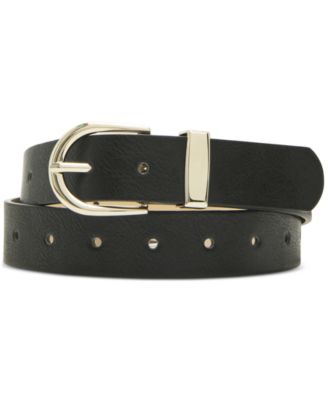 Classic Round Buckle & Roller-Buckle Belts, Set of 2