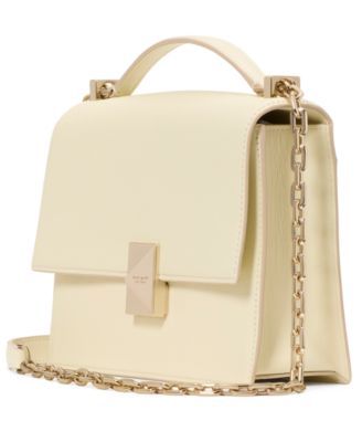 Deco Pebbled Leather Chain Shoulder Bag