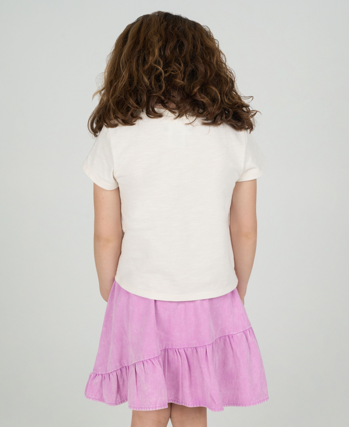 Rare Editions Little Girls 2-Piece Just Smile Crewneck T-Shirt and Skort Set