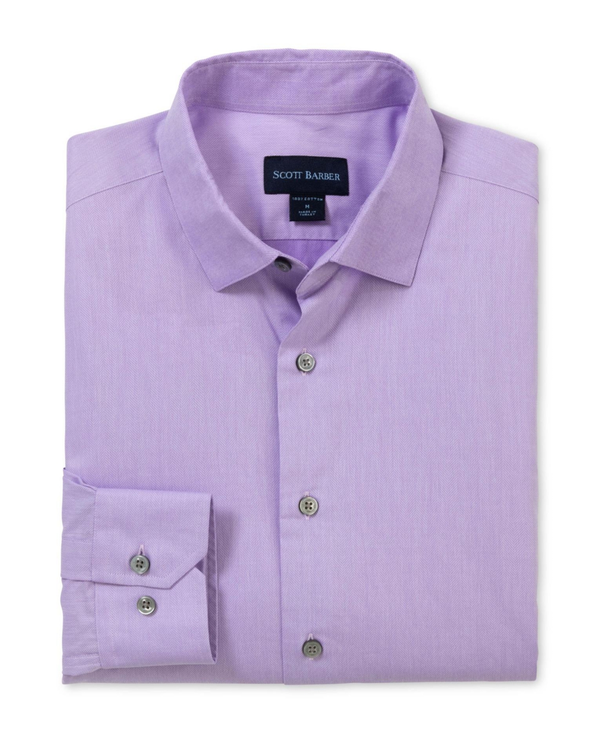 Men's Crepe Herringbone Solid, Grape - Grape