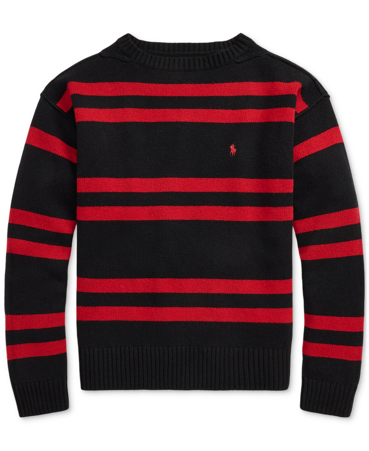 Polo Ralph Lauren Men's Striped Wool Sweater In Red