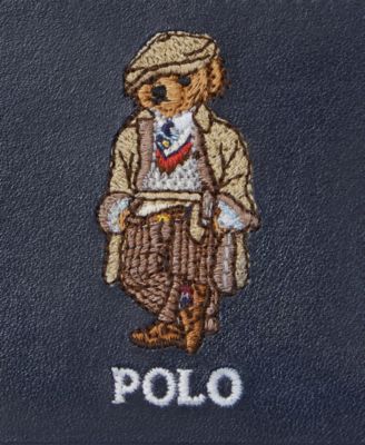 【Ralph Lauren】国内発送★Leather Traveler Bear Card Case Polo Ralph Lauren Men's Polo Bear Leather Card Case - Macy's