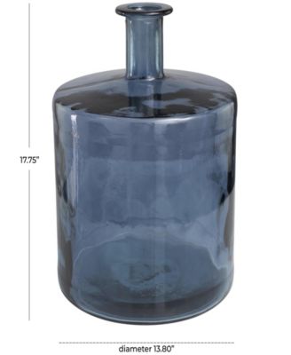 Glass 18" Bottleneck Modern Vase