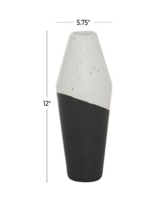 Ceramic 12" Block Speckled Contemporary Vase