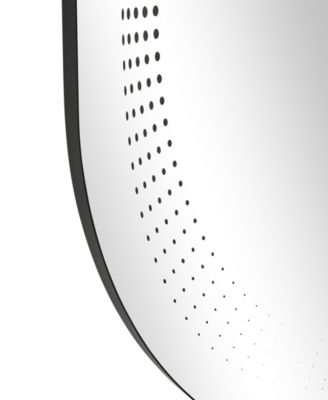 Glass 31" LED Wall Mirror with Radial Pattern