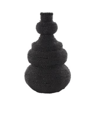 Seagrass 13.9" Woven Bubble Bohemian Vase