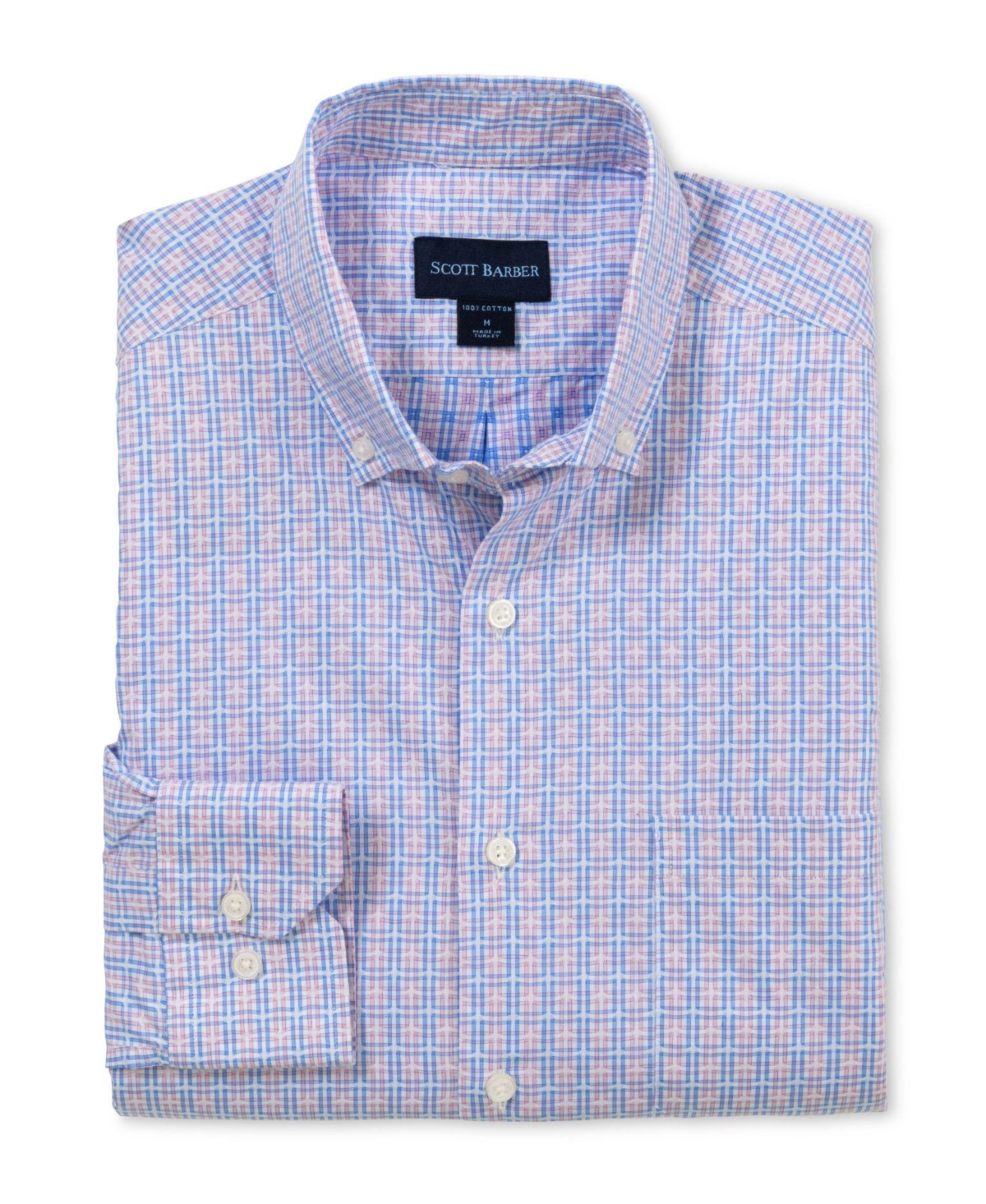 Men's Jacquard Plaid, Pink - Pink