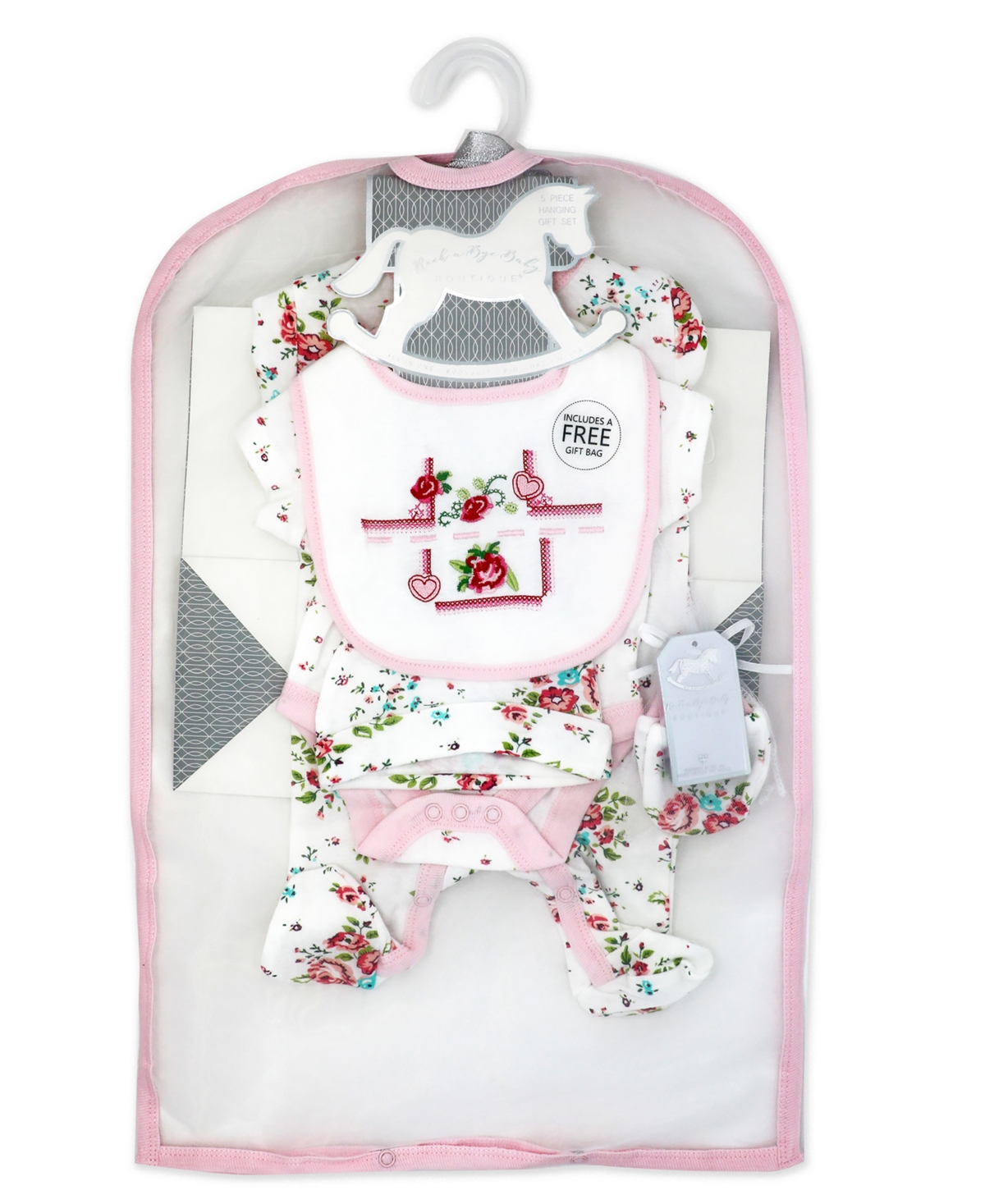 3 Stories Trading Baby Girls 28-piece Essentials Shower Gift Bundle Set