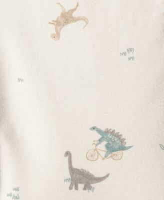 Baby Boys Quilted Little Vest, Dinosaur Bodysuit & Pants, 3 Piece Set