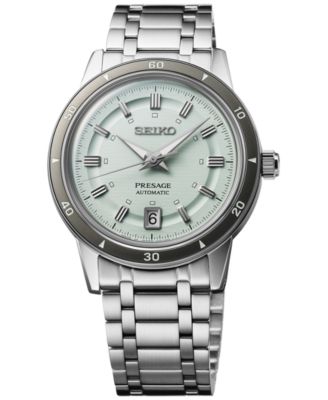 Seiko - Men's Automatic Presage Style 60s Stainless Steel Bracelet Watch 40mm