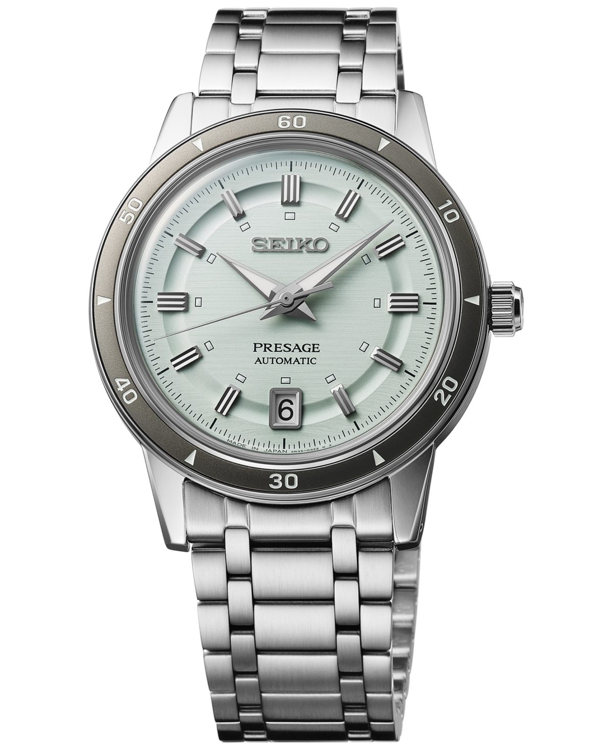 Men's Automatic Presage Style 60s Stainless Steel Bracelet Watch 40mm - Green