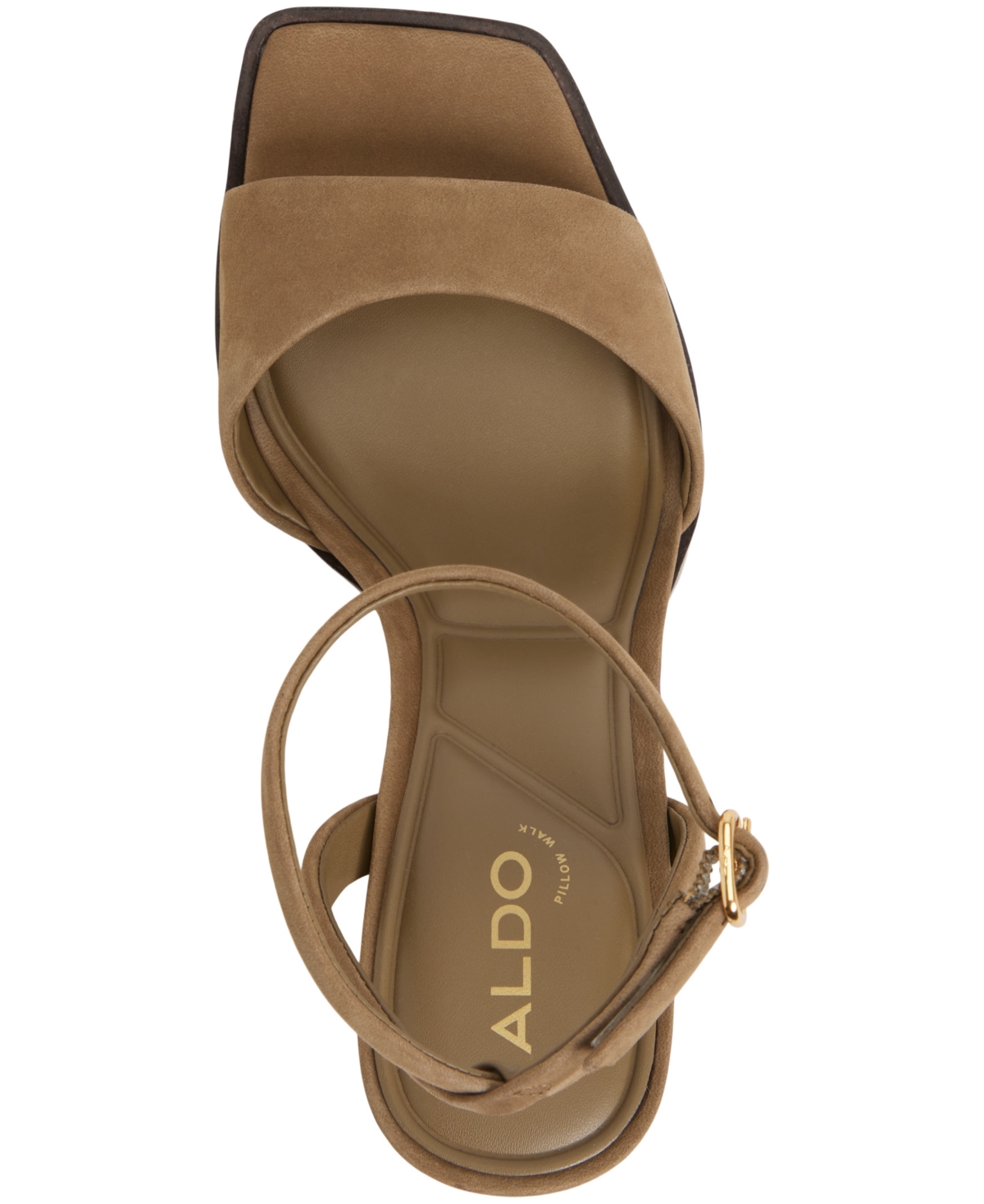 Aldo Lothon Ankle Strap Platform Sandal In Brown