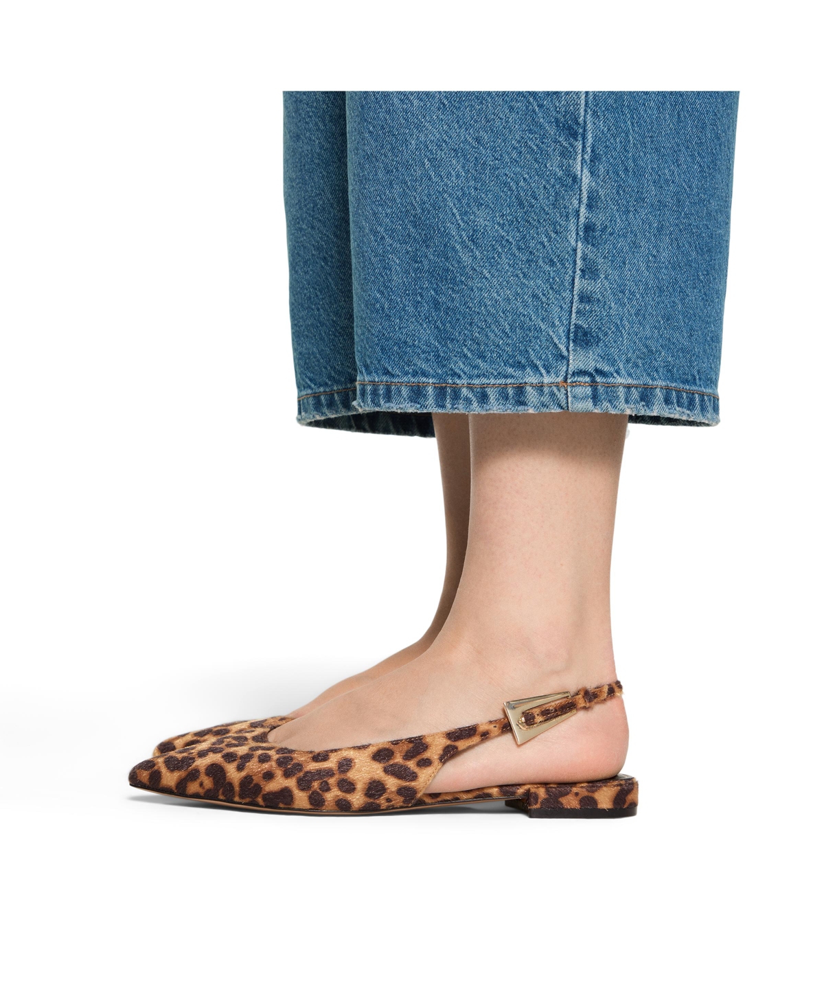 Aldo Kristell Pointed Toe Slingback Flat In Animal Print