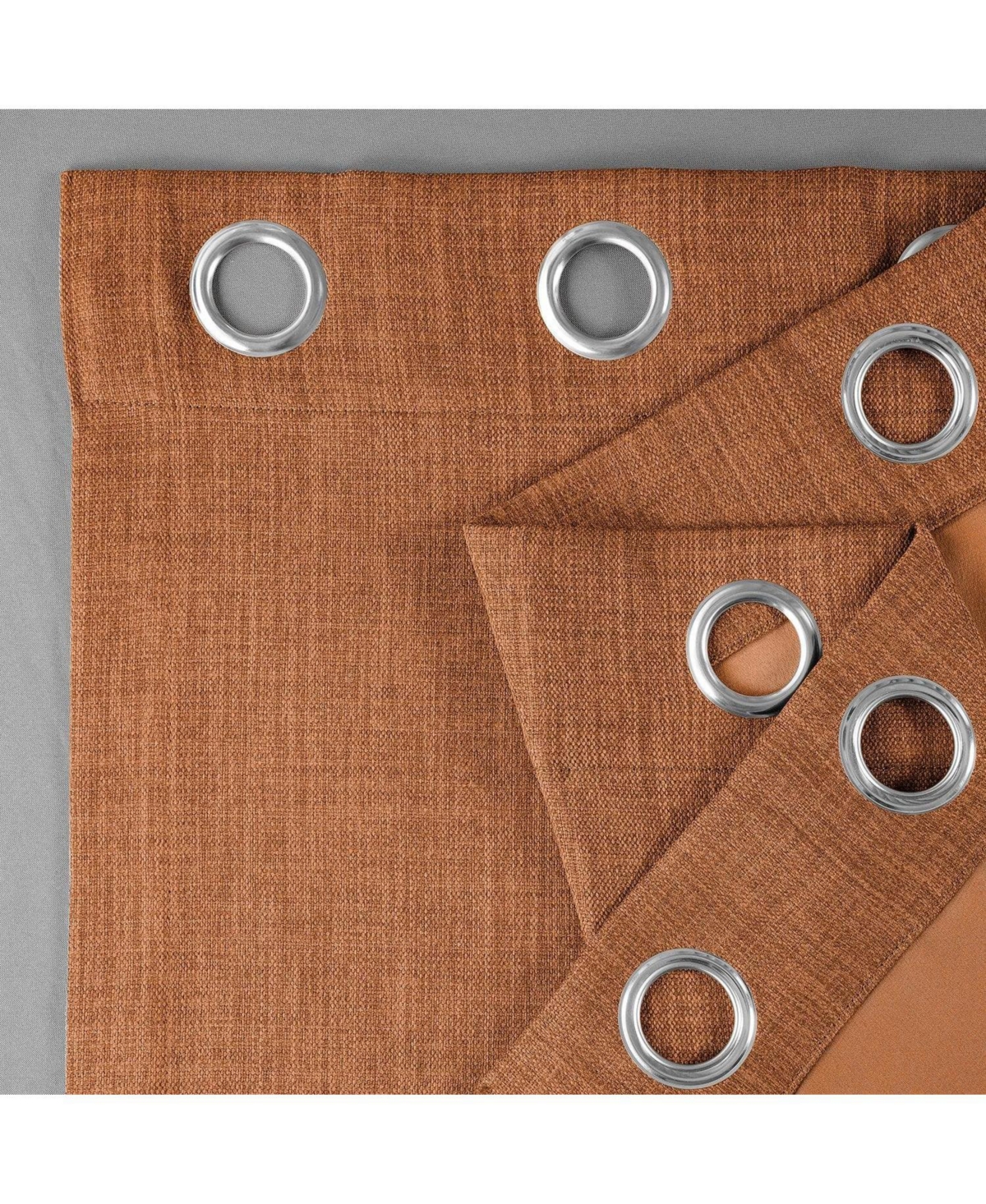 Half Price Drapes Grommet Textured Faux Linen Room Darkening Curtain