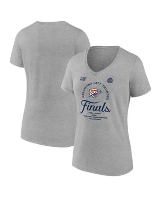 Fanatics - Women's Steel Oklahoma City Thunder 2025 NBA Western Conference Champions Locker Room T-Shirt