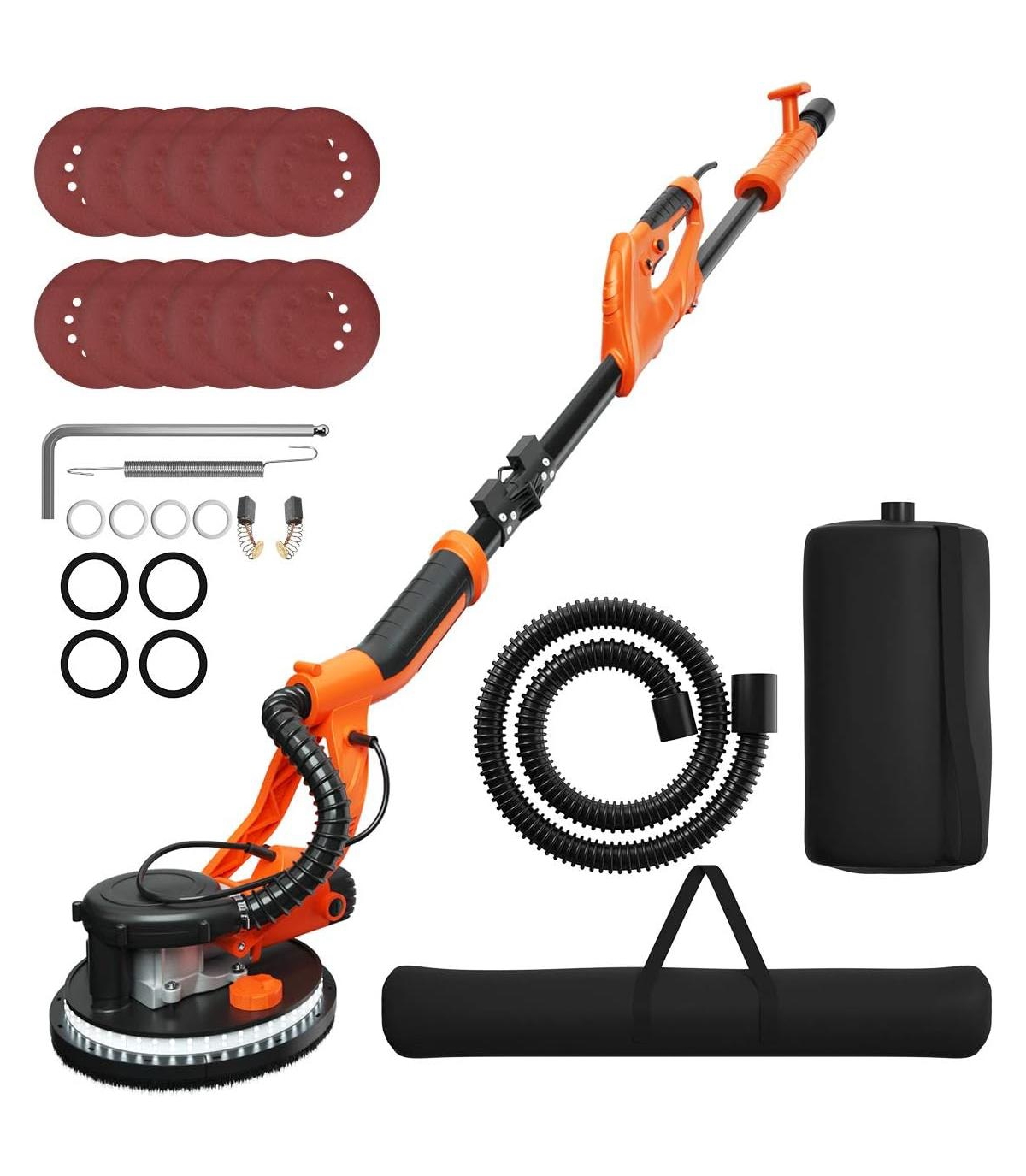 Electric Foldable Drywall Sander 750W Variable Speed - Orange