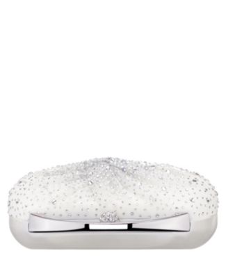 Crystal Twist Chiffon and Satin Minaudiere Clutch Bag