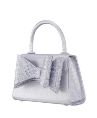 Crystal Double Bow Handheld Satchel Bag