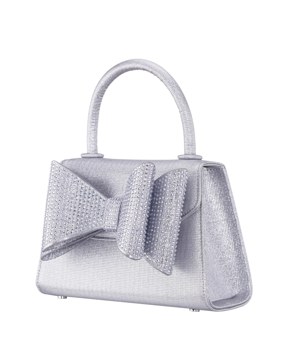 Nina Crystal Double Bow Handheld Satchel Bag
