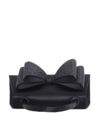 Crystal Double Bow Handheld Satchel Bag