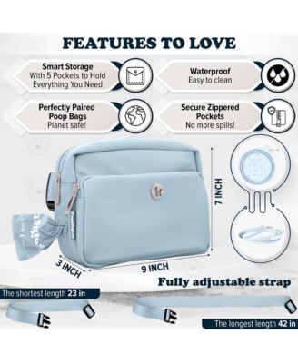 3-in-1 Dog Walk Bag, Travel Bowl, & Reflective Leash with Matching Planet-Safe Dog Poop Bags