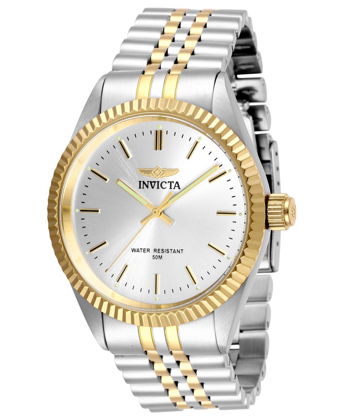 Men's 29378 Specialty Quartz 3 Hand Silver Dial Watch - Silver
