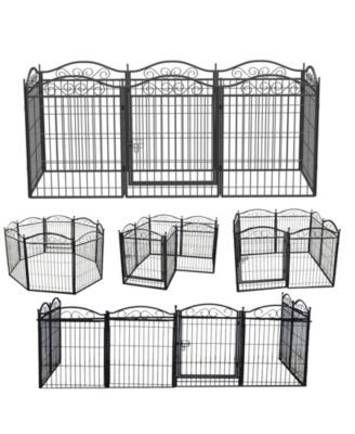 8 Panels 34.6''  Heavy Duty Dog Playpen with Lock and Door,Outdoor Dog Exercise Fence
