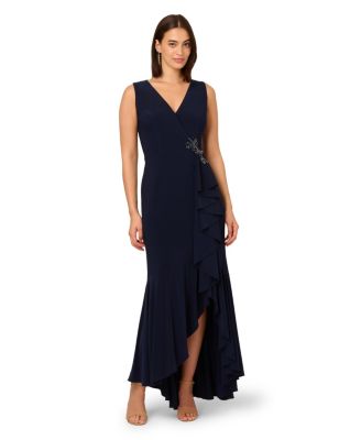 Petite Surplice Mermaid Dress