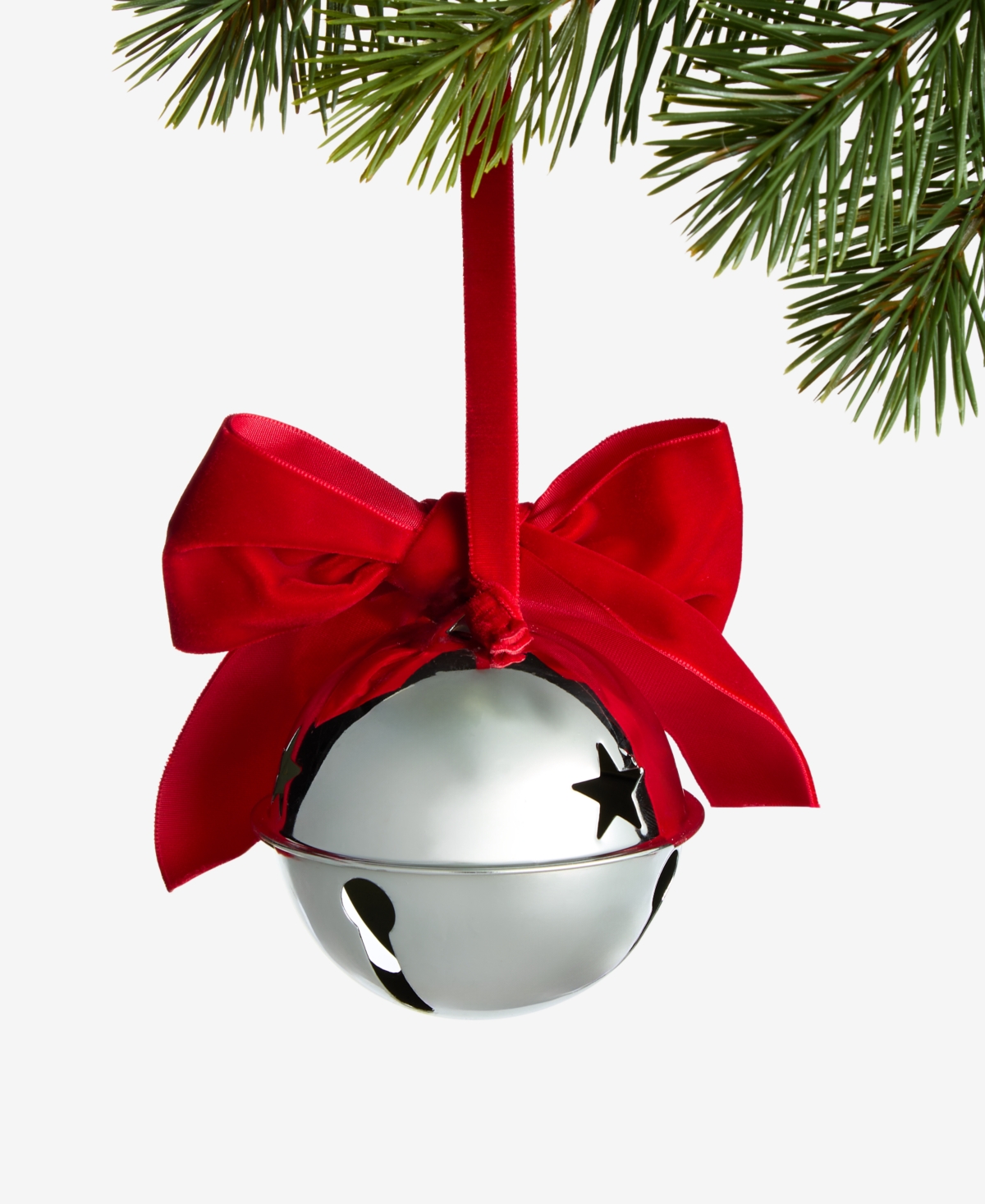 Holiday Lane Christmas Cheer Bow-Trim Bell Ornament, Macy's Exclusive