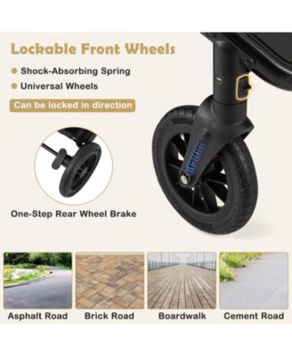 Toddler 3-in-1 Folding Convertible Newborn Stroller with Detachable Bassinet