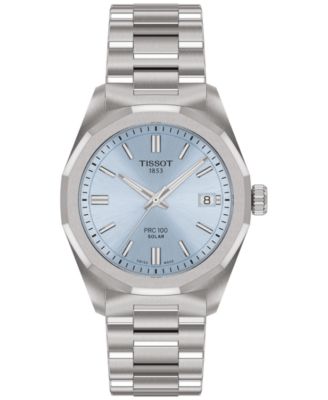 Tissot - Women's Swiss PRC 100 Solar Stainless Steel Bracelet Watch 34mm