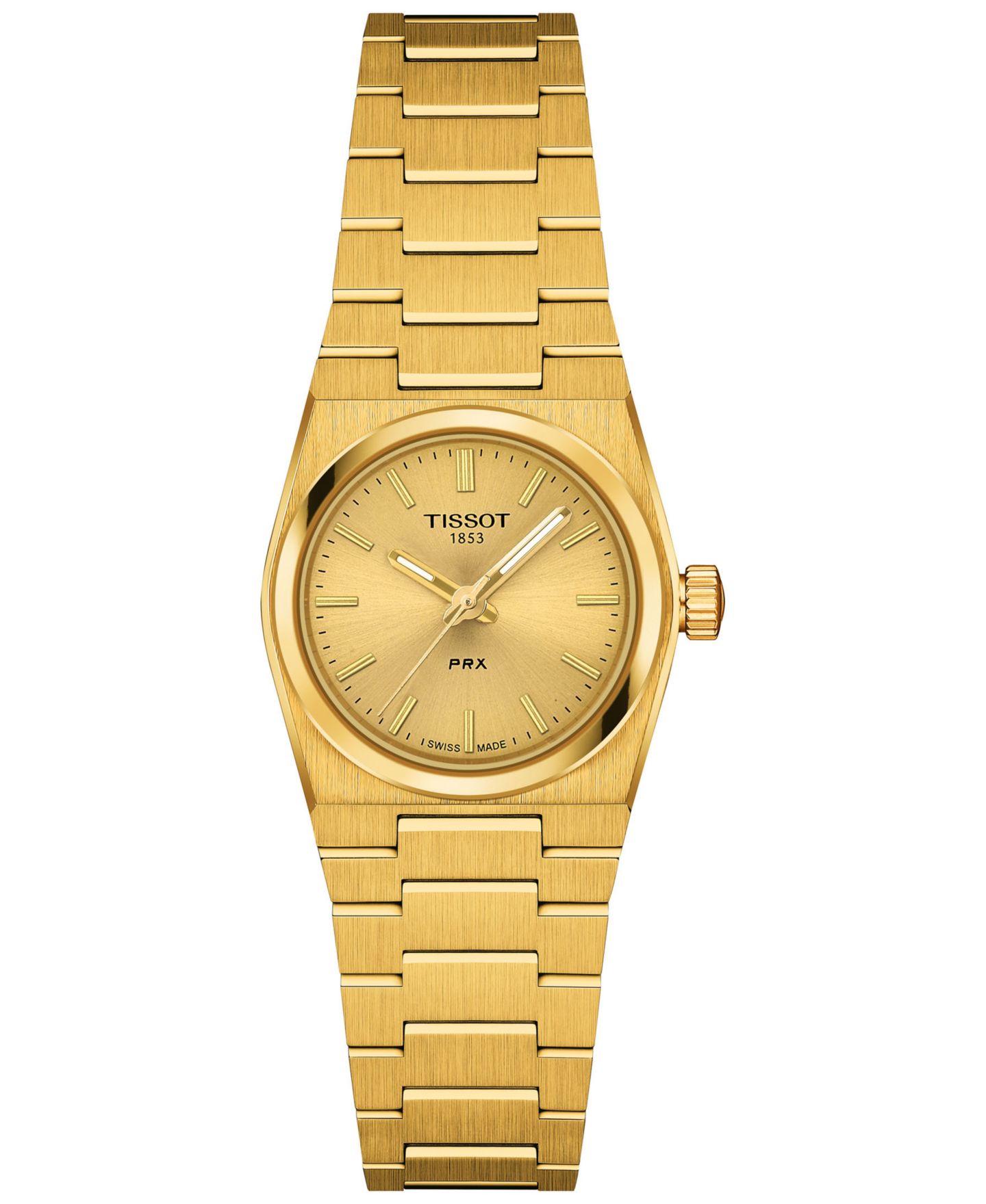 Женские часы Tissot Swiss PRX Gold-Tone Stainless Steel Bracelet Watch 25mm — фото 1