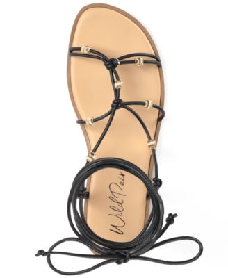 Reinaa Strappy Lace-up Flat Sandals, Exclusively at Macy's