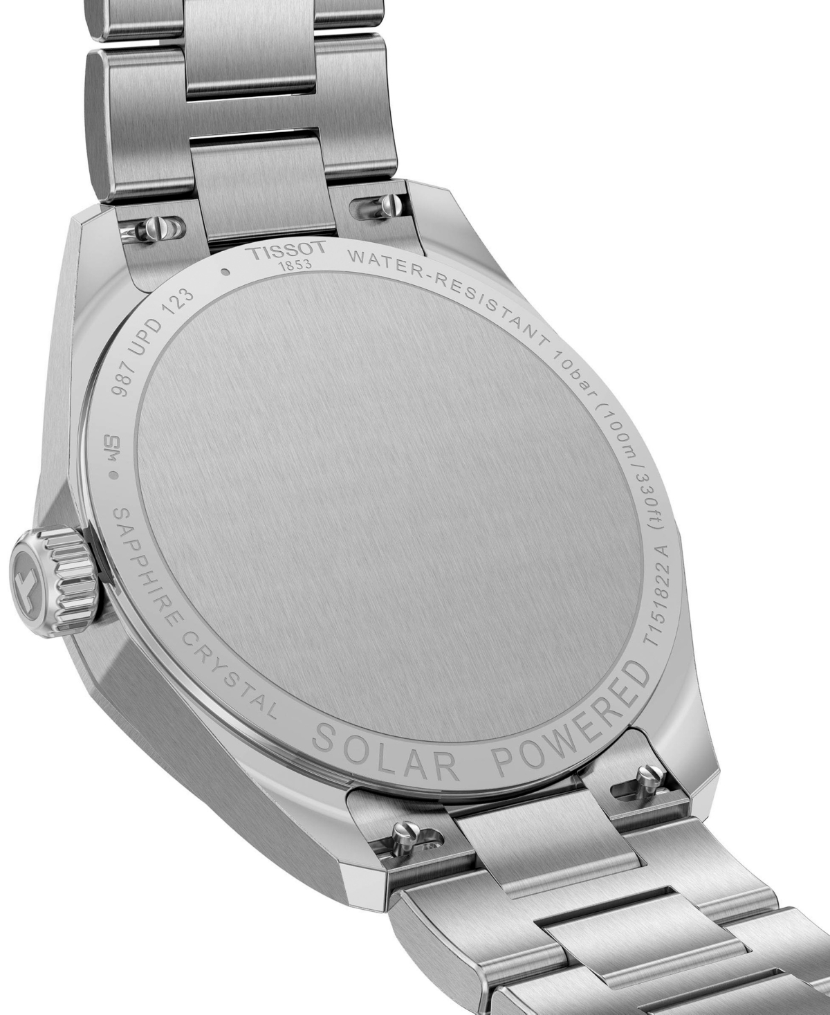 Tissot Women's Swiss Prc 100 Solar Stainless Steel Bracelet Watch 34mm In Metallic