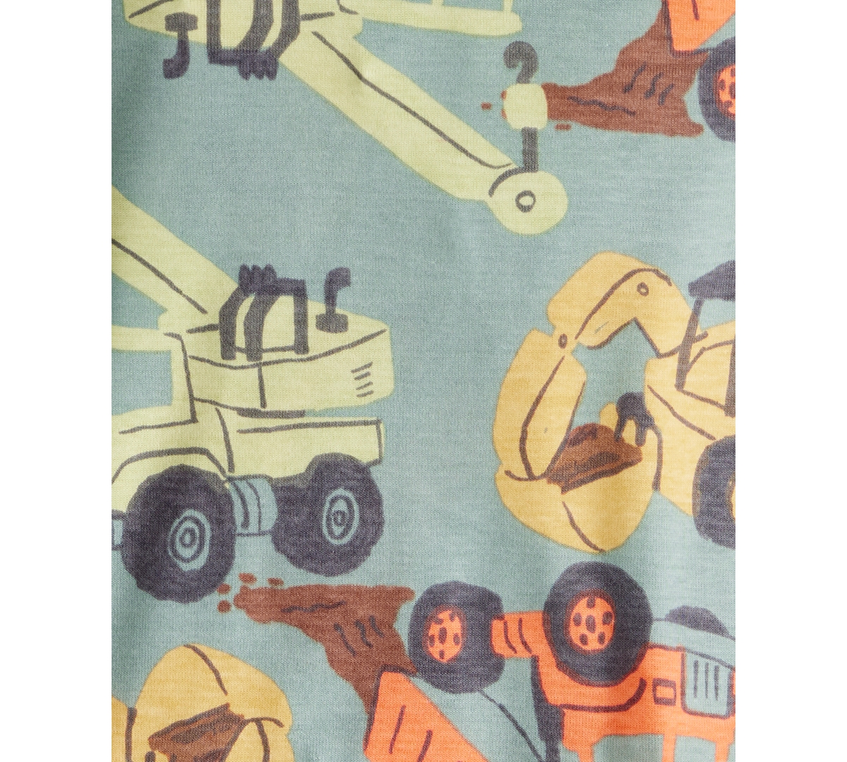 Carter's Toddler Boys Construction-print Snug-fit Cotton Pajamas, 4 Piece Set In Multi