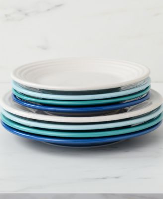 Coastal Blues Classic Rim Dinner Plates, Set of 4