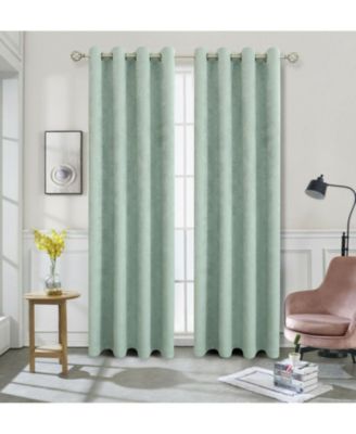 Hotel Chic 2 Pack Light Filtering Grommet Top Window Curtains - 52 in. W x 84 in. L,